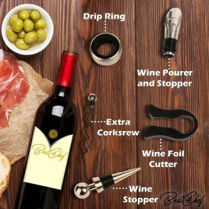 These are the items you could expect to find in a wine opener set