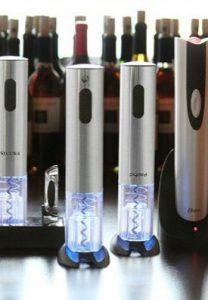 photograph of electric wine bottle openers in a wine bar