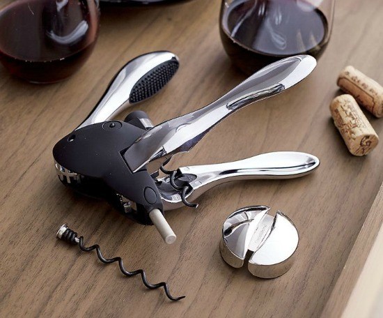 photo showing mechanics of a level wine bottle opener